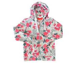 Superdry Floral Hoodie - Pink and Gray